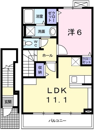 余部駅 徒歩42分 2階の物件間取画像